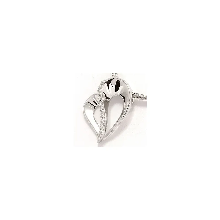 Diamant Anhänger in 14 karat Weißgold 0,09 ct