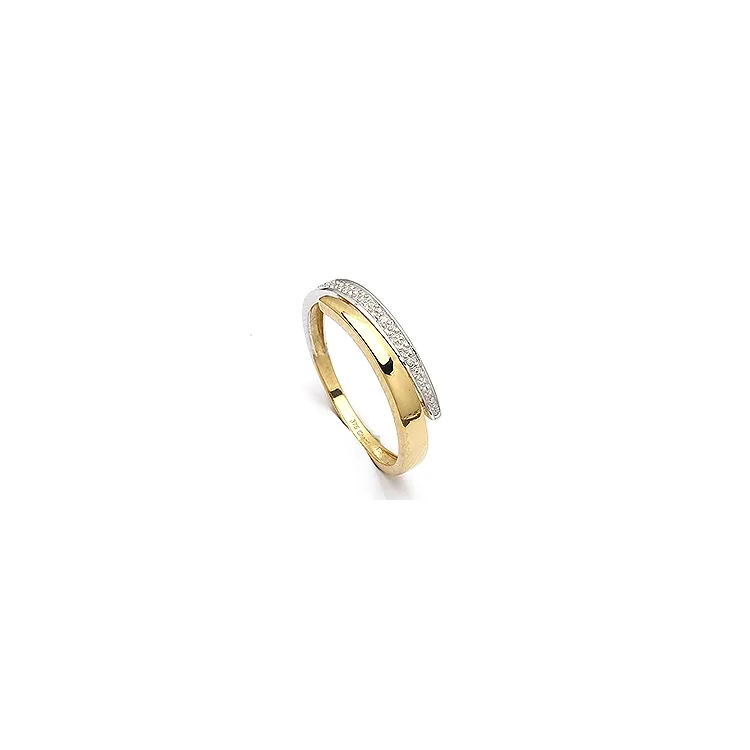 Ring aus 9 Karat Gold mit 9 Karat Weißgold