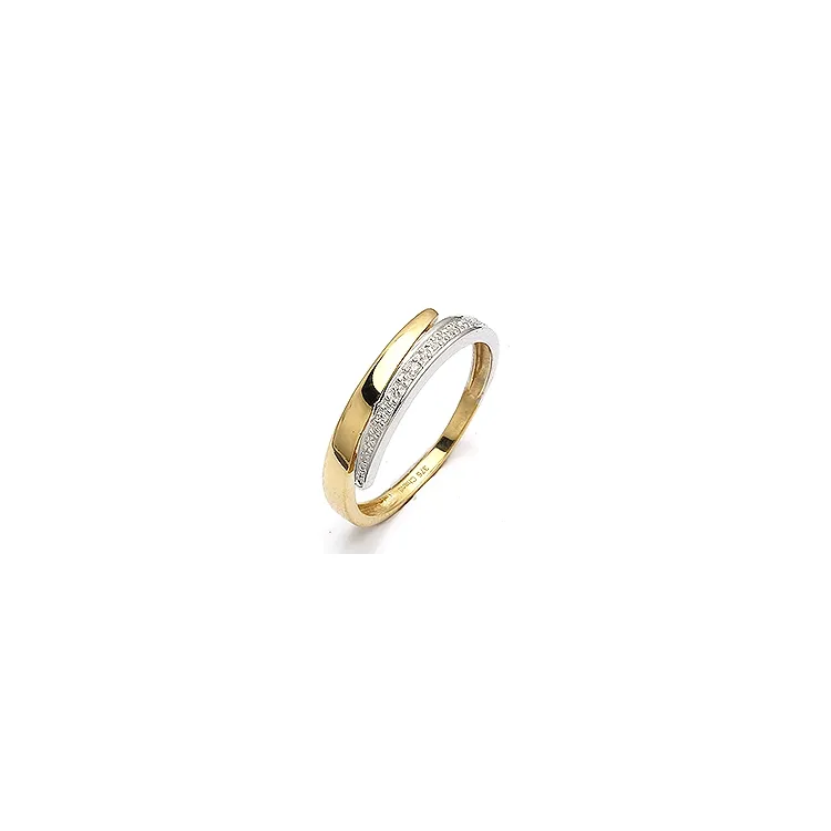 Ring aus 9 Karat Gold mit 9 Karat Weißgold
