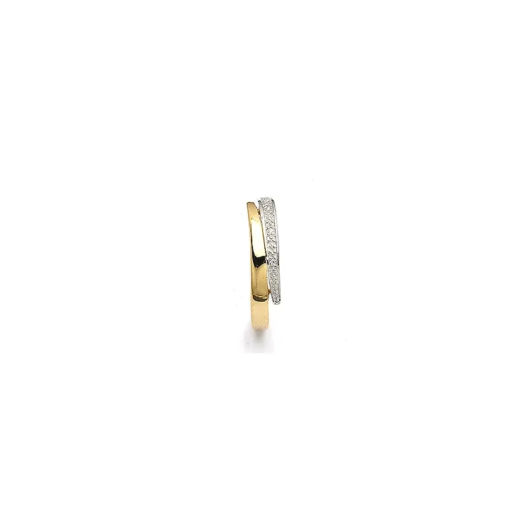 Ring aus 9 Karat Gold mit 9 Karat Weißgold