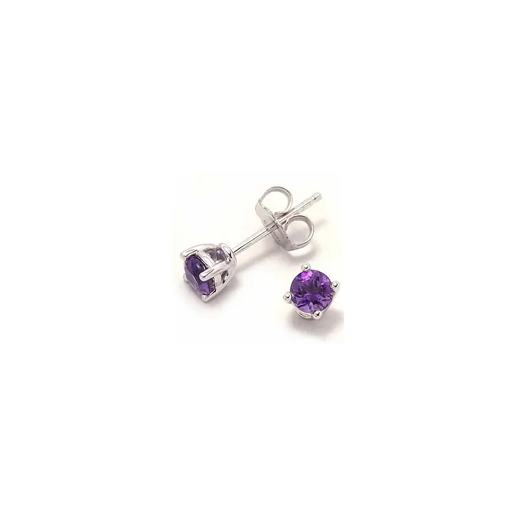 Violettem amethyst ohrstecker in 14 karat weißgold mit amethysten 