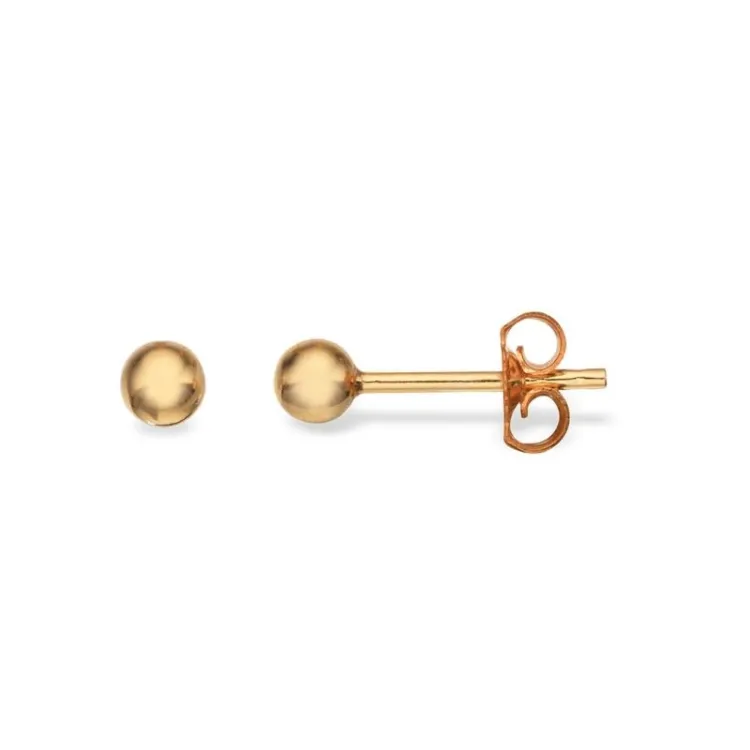 3 mm Scrouples Ohrringe in 8 Karat Gold