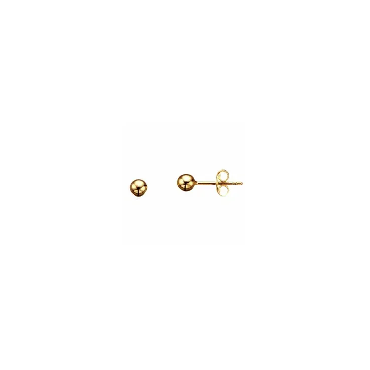 4 mm Scrouples Kugel Ohrringe in vergoldetem Sterlingsilber