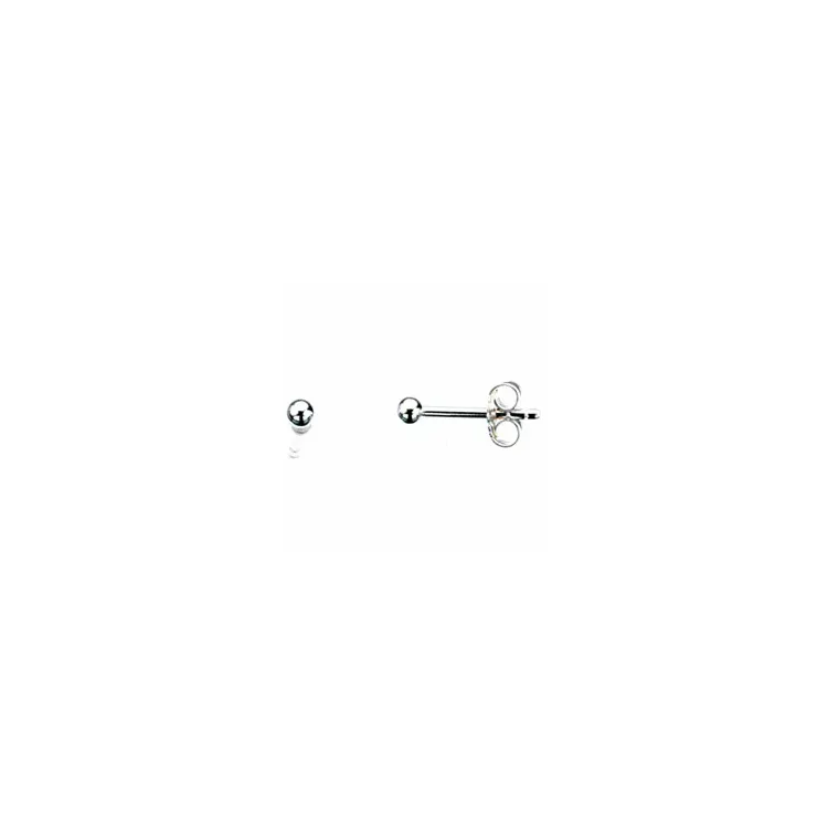2 mm Scrouples Kugel Ohrringe in Silber