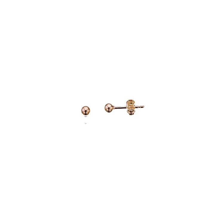4 mm Scrouples Kugel Ohrringe in rosa beschichtetem Silber