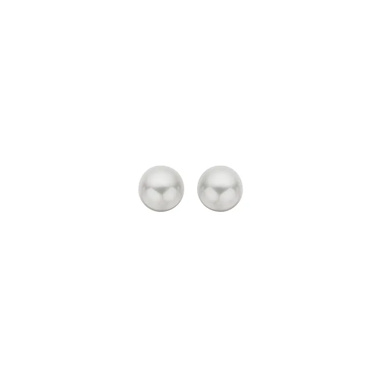 6 mm scrouples perle ohrringe in silber