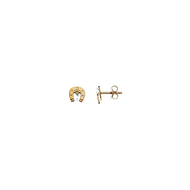 Scrouples Hufeisen Ohrringe in 8 Karat Gold