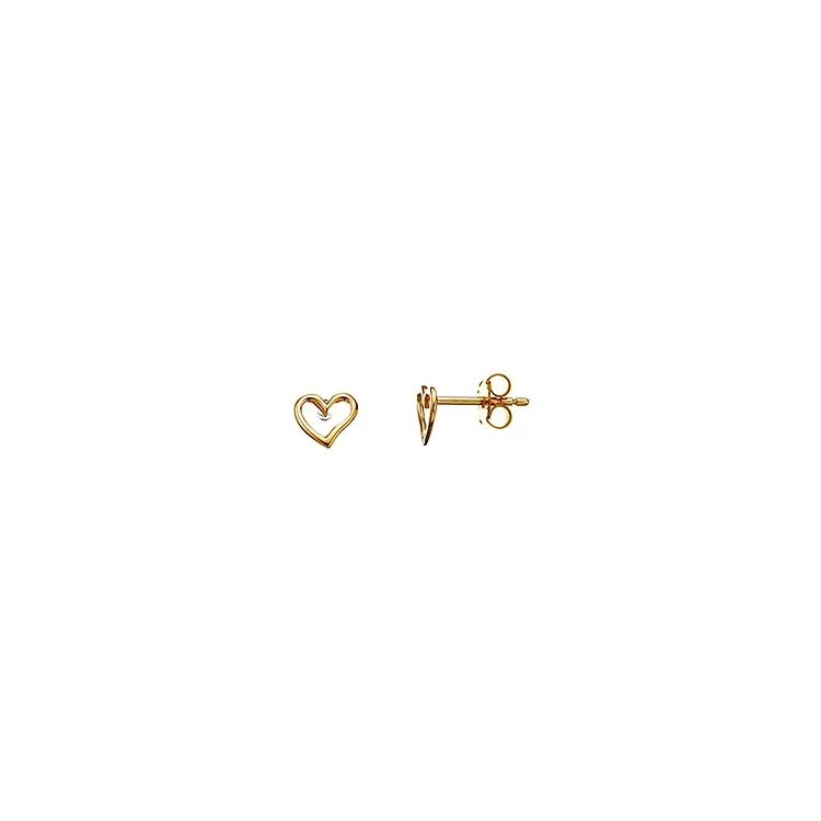 Scrouples Herz Ohrringe in 8 Karat Gold