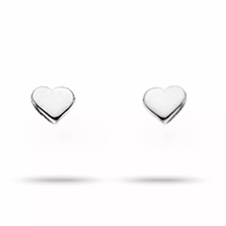 Einfach Scrouples Herz Ohrringe in Silber