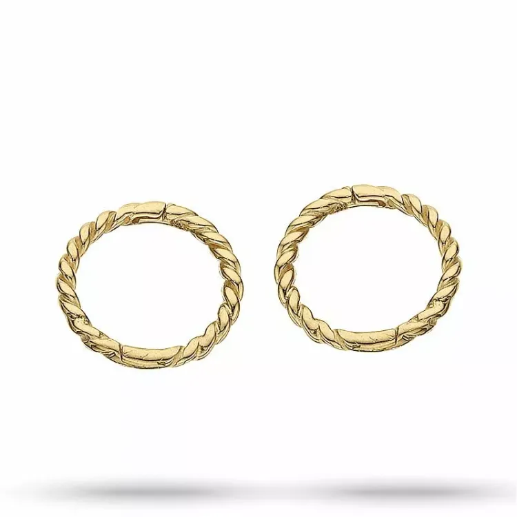 9 mm Scrouples Kreole in 8 Karat Gold