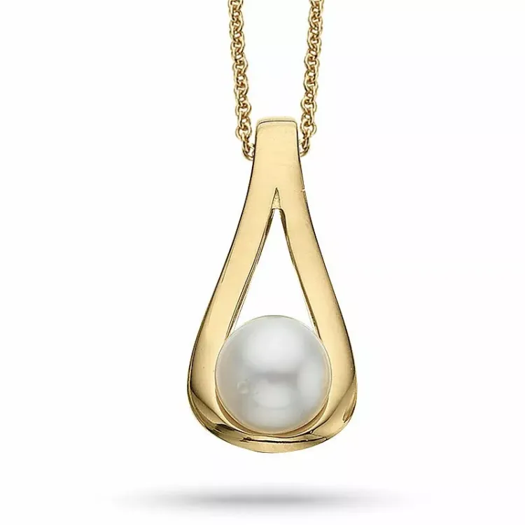 Scrouples Anhänger mit Halskette in vergoldetem Sterlingsilber