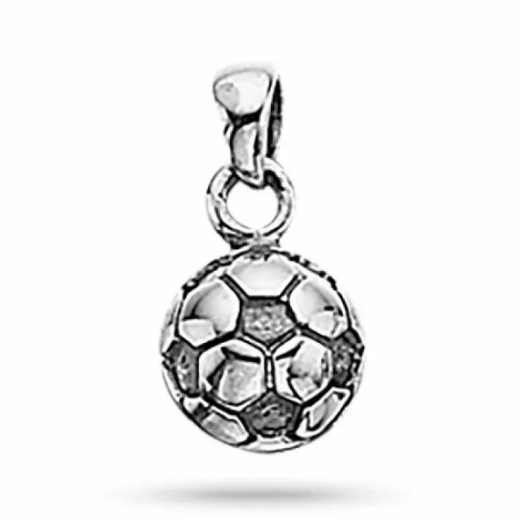 Klein Scrouples Fußball Anhänger in Silber