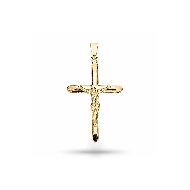 Kollektionsmuster Scrouples Kreuz Anhänger in 8 Karat Gold