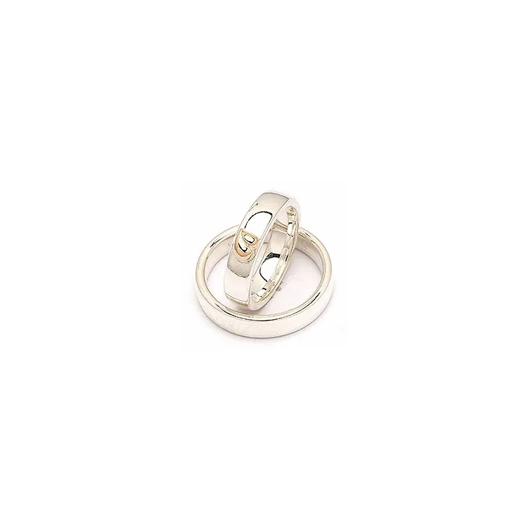 Scrouples trauringe in Silber und Gelbgold