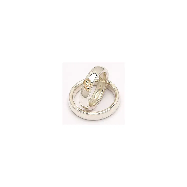 Scrouples trauringe in Silber und Gelbgold