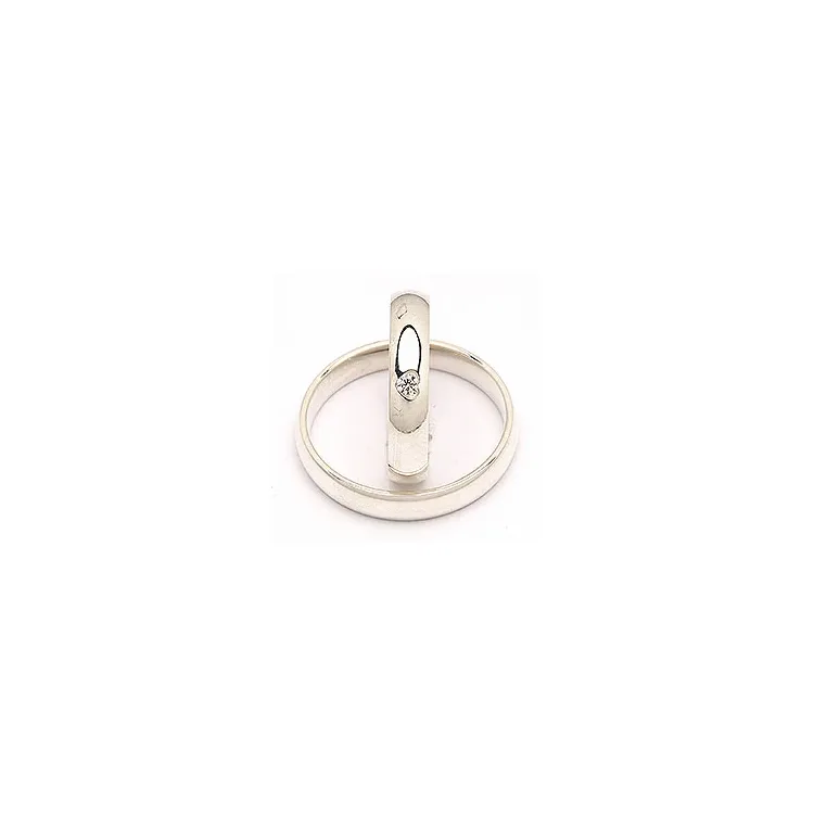 Scrouples trauringe in Silber 0,04 ct