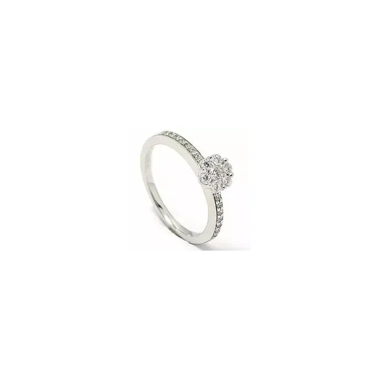 Brillantring in 14 karat weißgold 0,41 ct