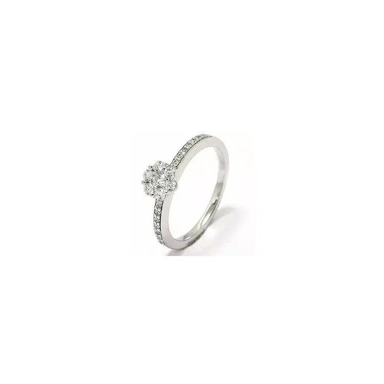 Brillantring in 14 karat weißgold 0,41 ct