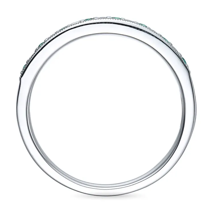 Smaragd Ring in 14 Karat Weißgold 0,08 ct 0,10 ct