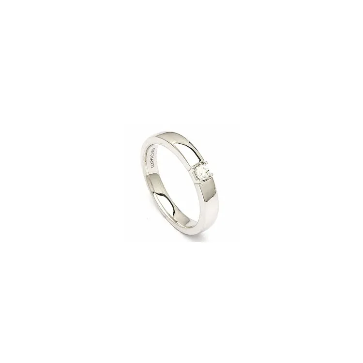Memoirering in 14 Karat Weißgold 1 x 0,10 ct