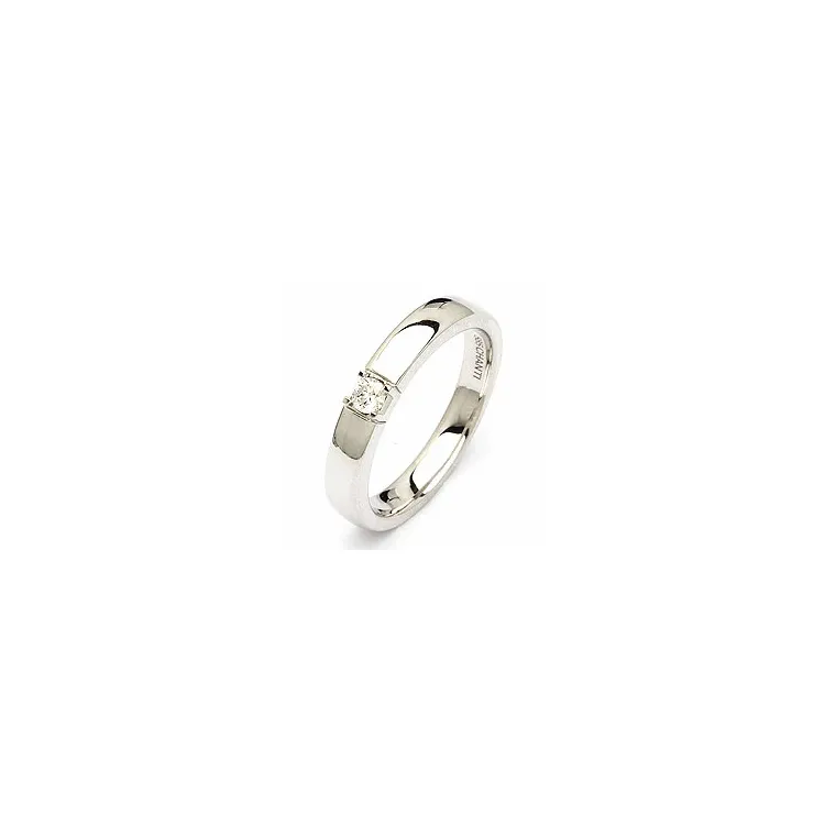 Memoirering in 14 Karat Weißgold 1 x 0,10 ct