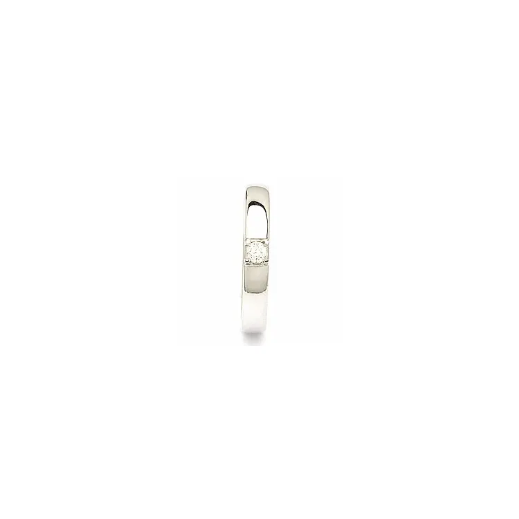 Memoirering in 14 Karat Weißgold 1 x 0,10 ct