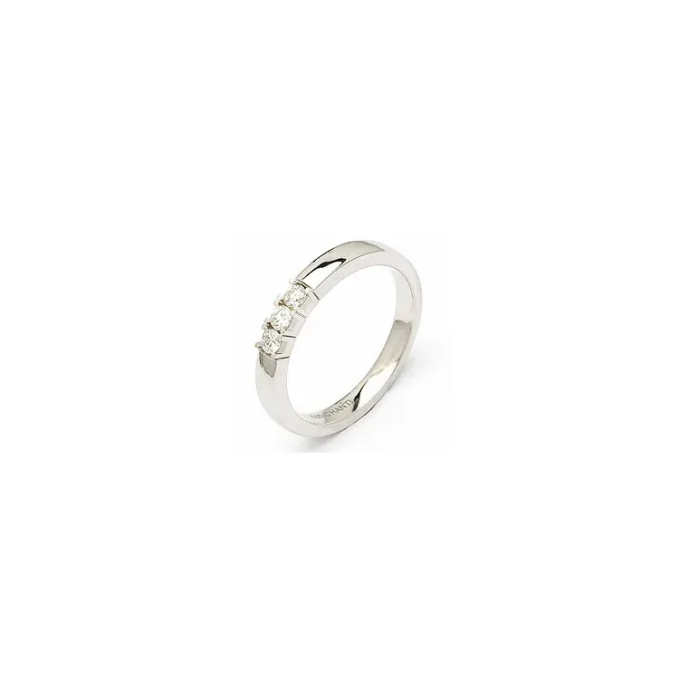 Memoirering in 14 Karat Weißgold 3 x 0,05 ct