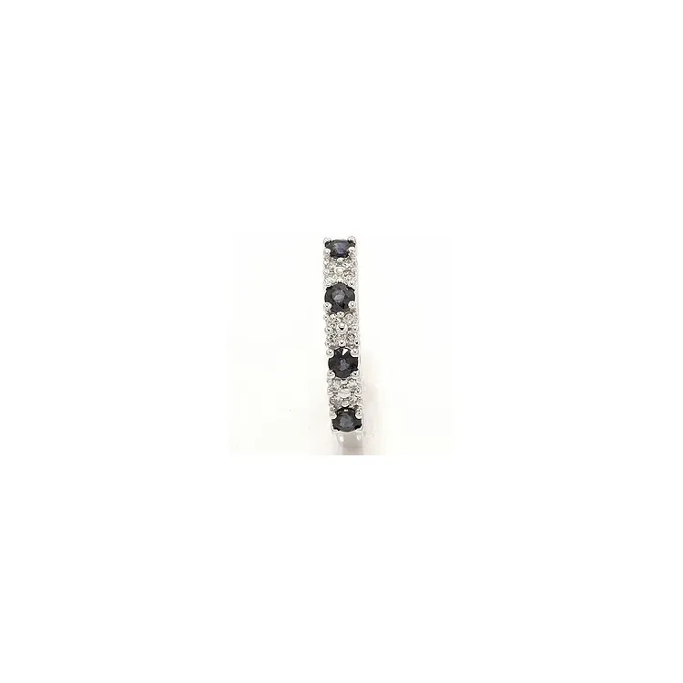 Saphir Diamantring in 14 Karat Weißgold 0,12 ct