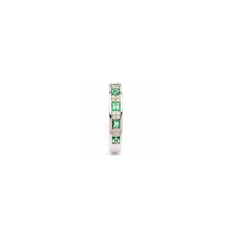 Bestellware - Smaragd Ring in 14 Karat Weißgold 0,07 ct 0,42 ct