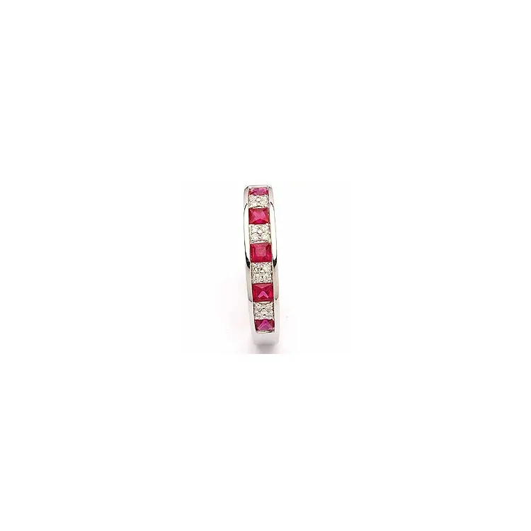 Bestellware - Rubin Ring in 14 Karat Weißgold 0,08 ct 0,53 ct