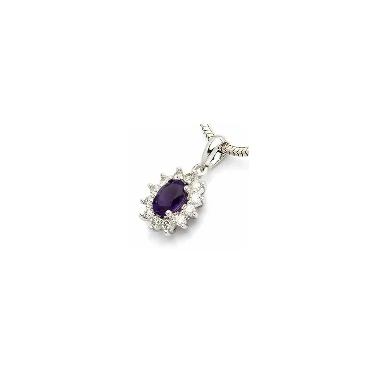 Rosettenanhänger in 14 karat Weißgold 0,26 ct 0,45 ct