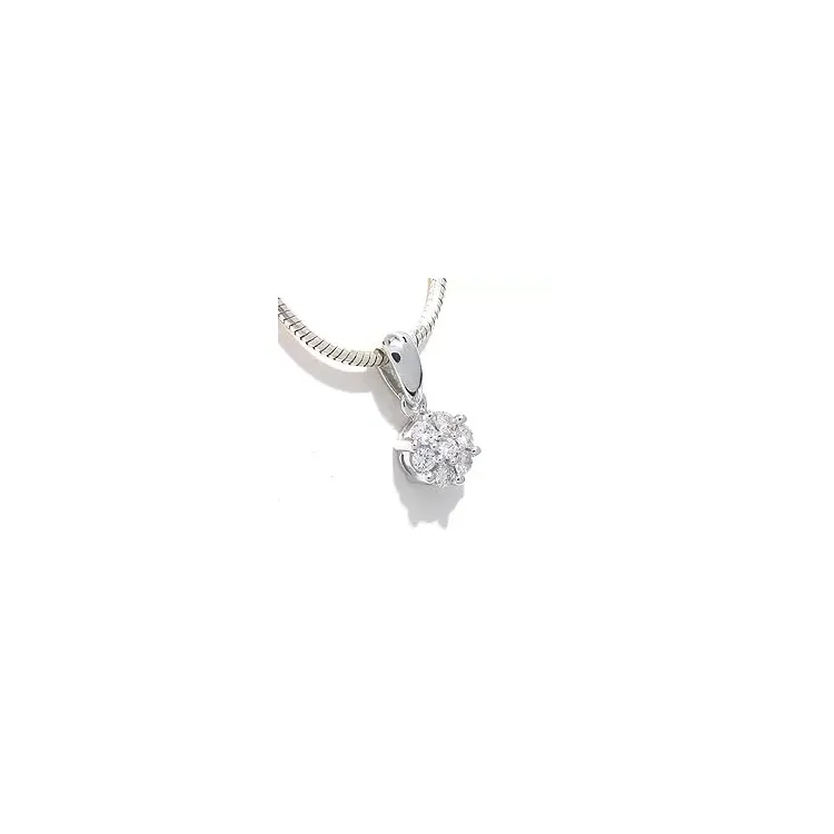 Bestellware - Anhänger in 14 karat Weißgold 0,27 ct