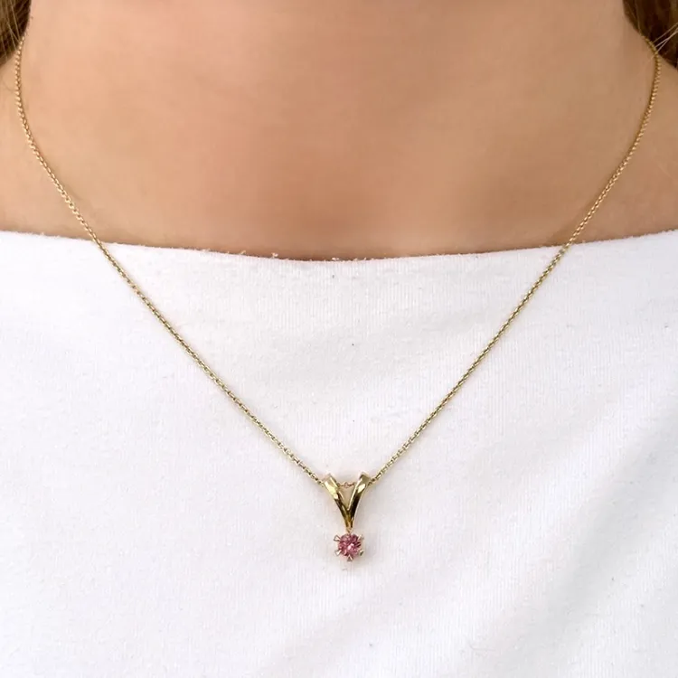 Elegant pink Anhänger in 14 karat Gold 0,28 ct