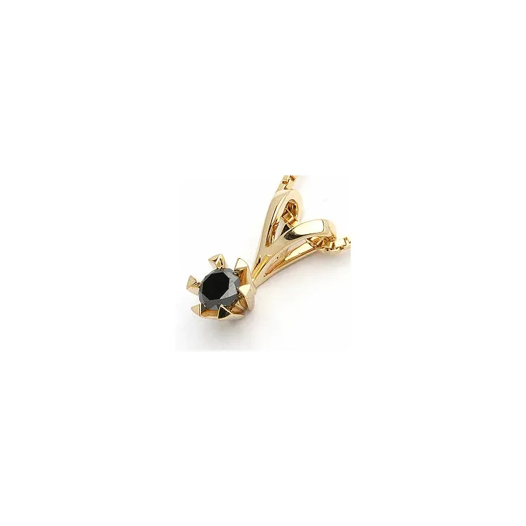 schwarz Diamant Anhänger in 14 karat Gold 0,40 ct