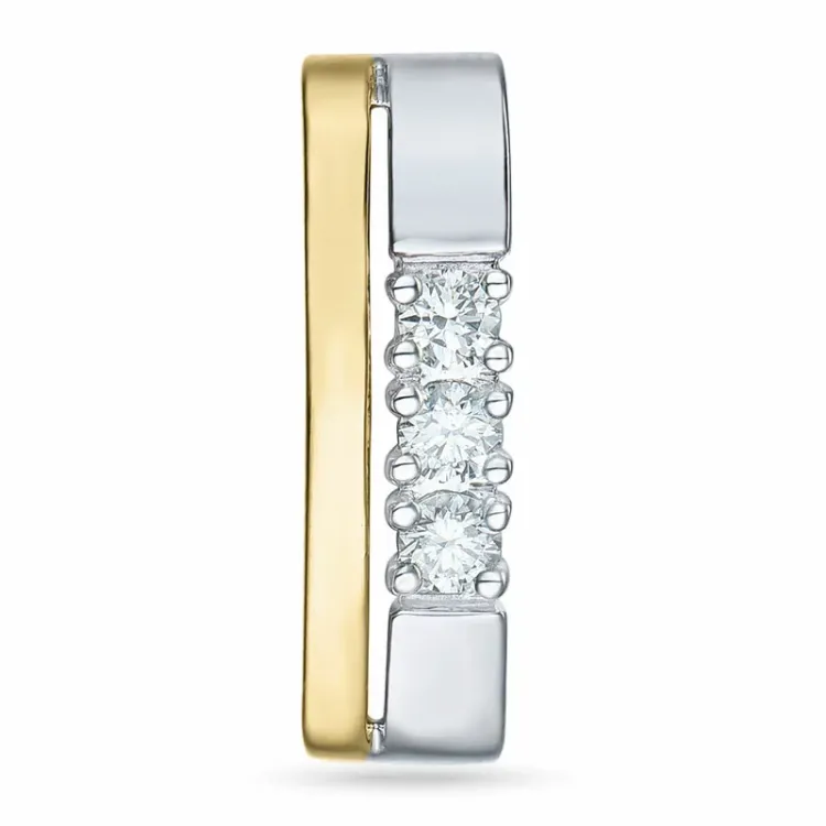 Diamantanhänger in 14 karat Gold- und Weißgold 0,15 ct