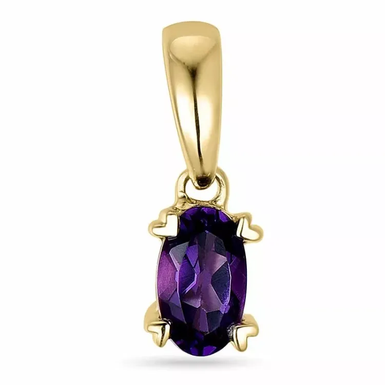 Amethyst Anhänger in 14 karat Gold 0,25 ct