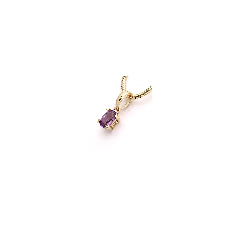 Amethyst Anhänger in 14 karat Gold 0,25 ct