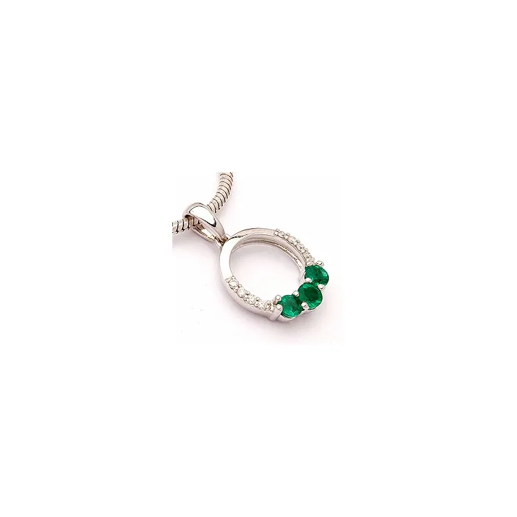 Anhänger in 14 karat Weißgold 0,05 ct