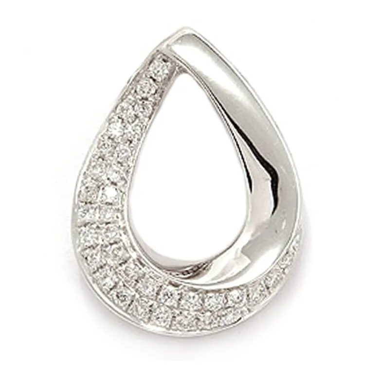 Diamant Anhänger in 14 karat Weißgold 0,16 ct