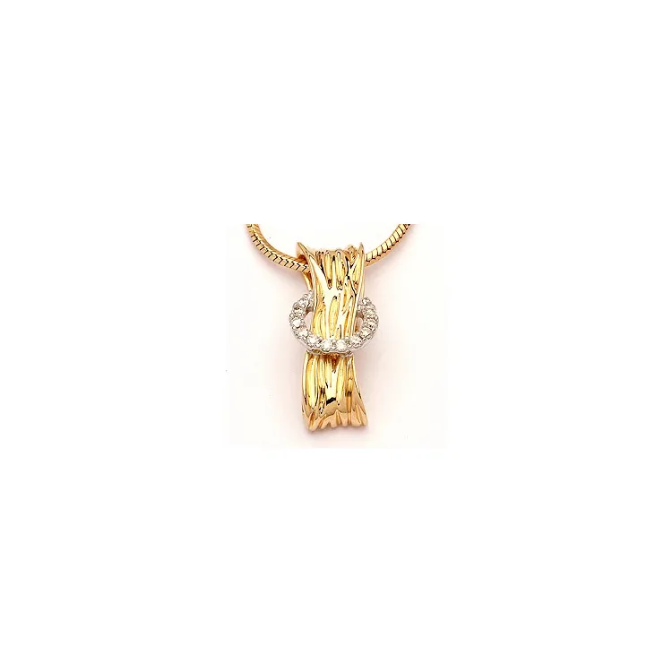 Diamantanhänger in 14 karat Gold- und Weißgold 0,09 ct
