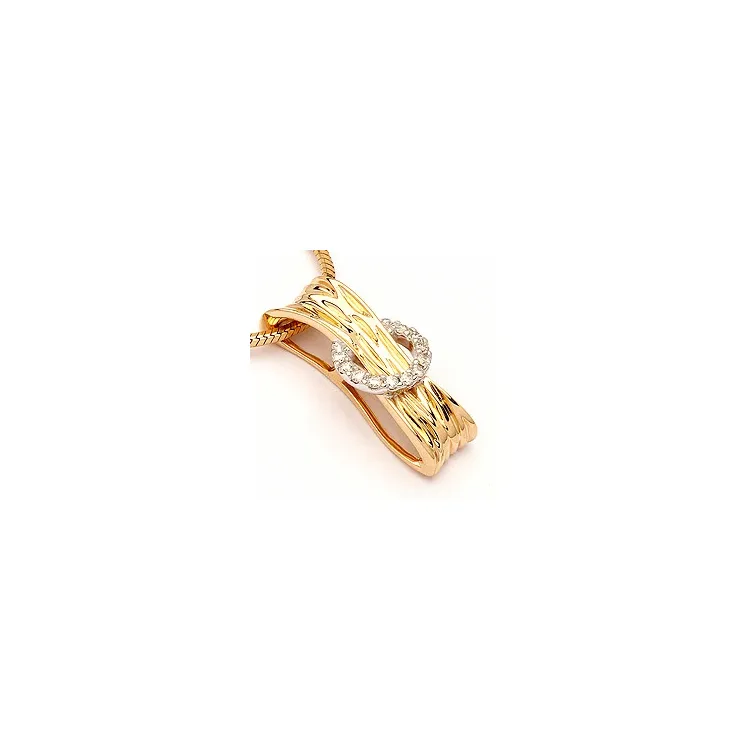 Diamantanhänger in 14 karat Gold- und Weißgold 0,09 ct