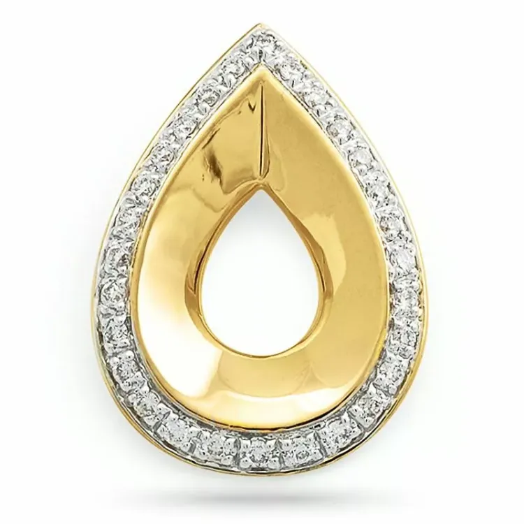 Diamant anhänger in 14 karat gold 0,15 ct