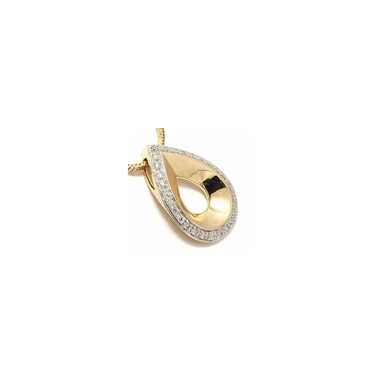 Diamant anhänger in 14 karat gold 0,15 ct