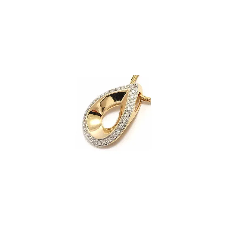 Diamant anhänger in 14 karat gold 0,15 ct