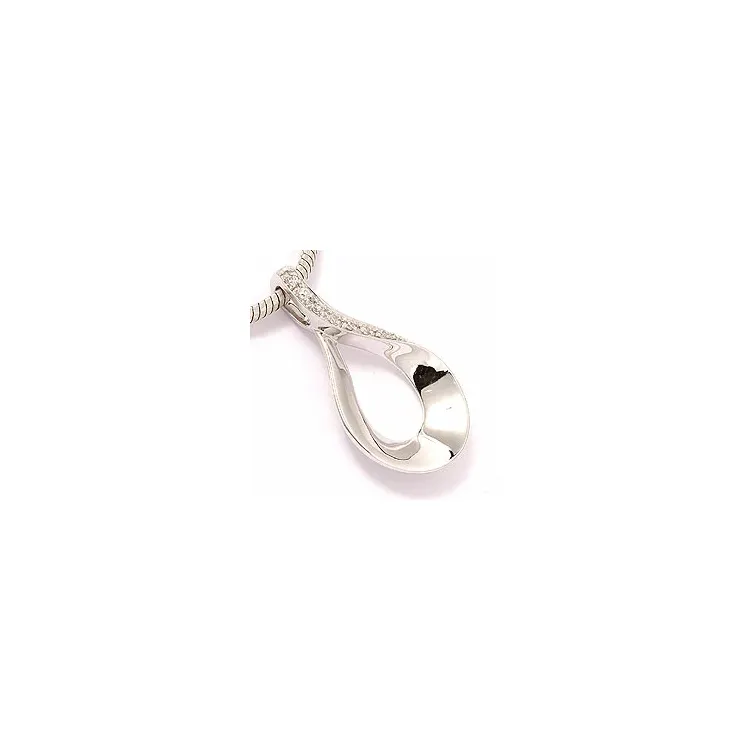 Elegant Diamant Anhänger in 14 karat Weißgold 0,04 ct