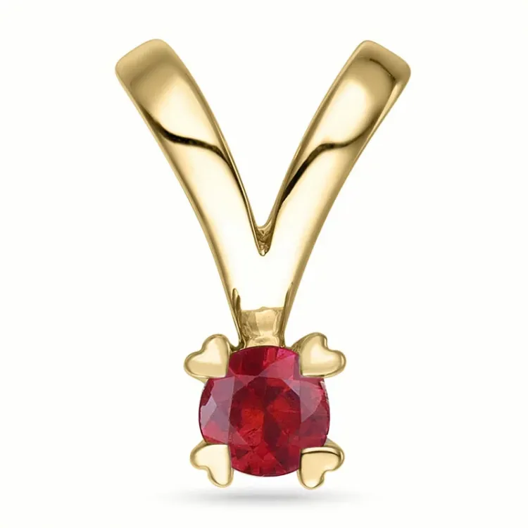 Rubin Goldanhänger in 14 karat Gold 0,30 ct