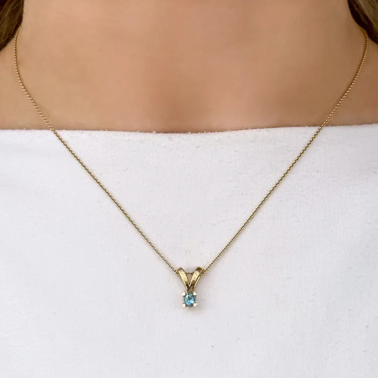Topas Goldanhänger in 14 karat Gold 0,22 ct