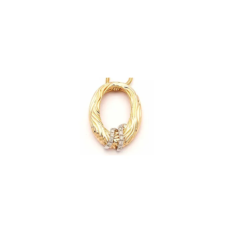 Diamant Anhänger in 14 karat Gold- und Weißgold 0,08 ct