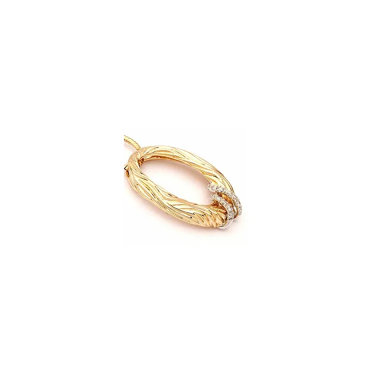 Diamant Anhänger in 14 karat Gold- und Weißgold 0,08 ct