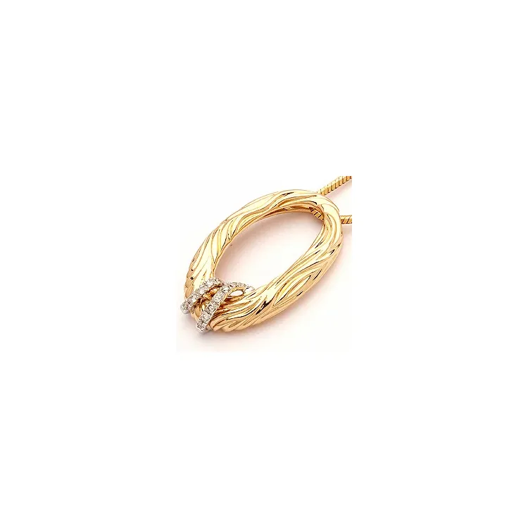 Diamant Anhänger in 14 karat Gold- und Weißgold 0,08 ct
